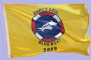 gelbe Flagge  "Barco Azul - Blue Boat" für autorisierte  Whalewatching-Boote
